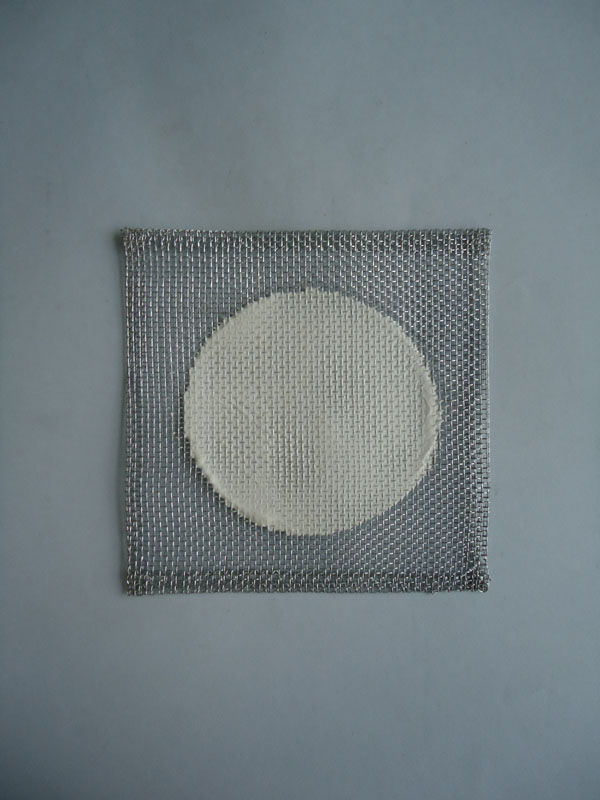 Tela met. fibra ceràmica 14x14 cms.